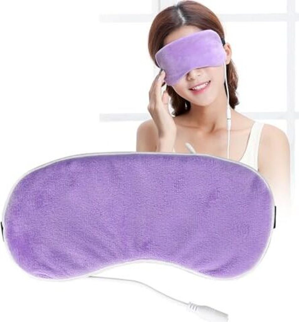 Beheizte Augenmaske, Elektrische USB-Heizung, Dampf-Augenschutz, Lavendel-Augenmaske, Augenmassagegerät, Schlafreise, Tragbare Augenmaske Zur
