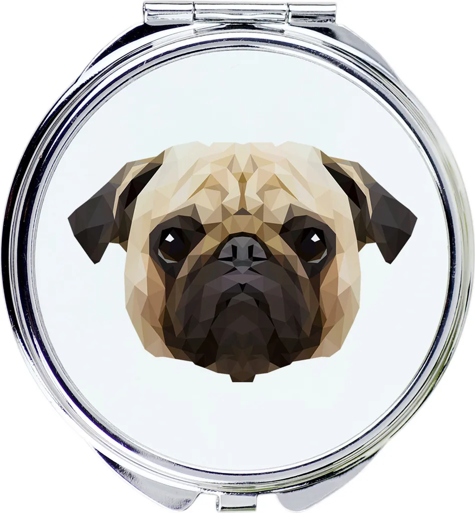 Specchio con Foto Carlino Art-Dog | Ricordo Speciale per Amanti Cani