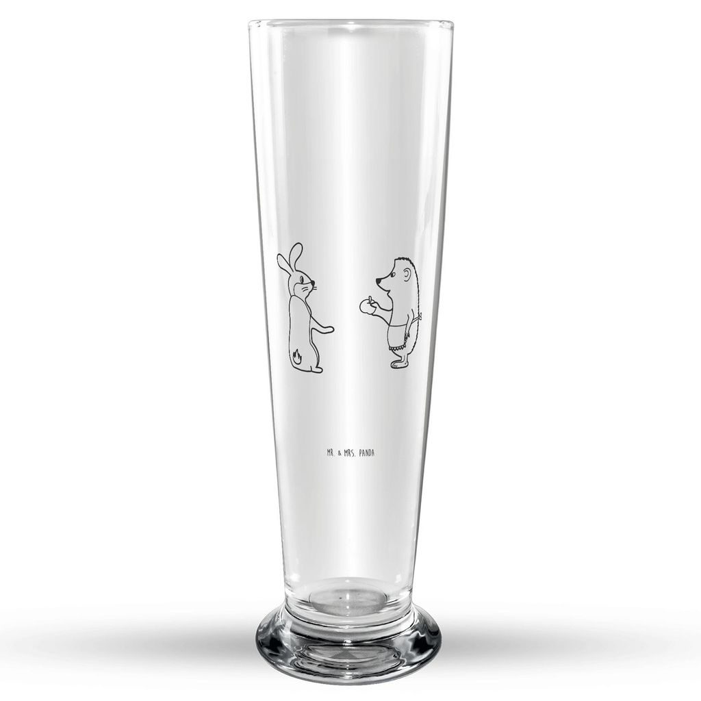 Mr. & Mrs. Panda Bierglas Hase Igel - Transparent - Geschenk, Weißbierglas, Bier Glas, Weizen, Herzschmerz, Trennungsschmerz, Weizenbier, Tiermoti...