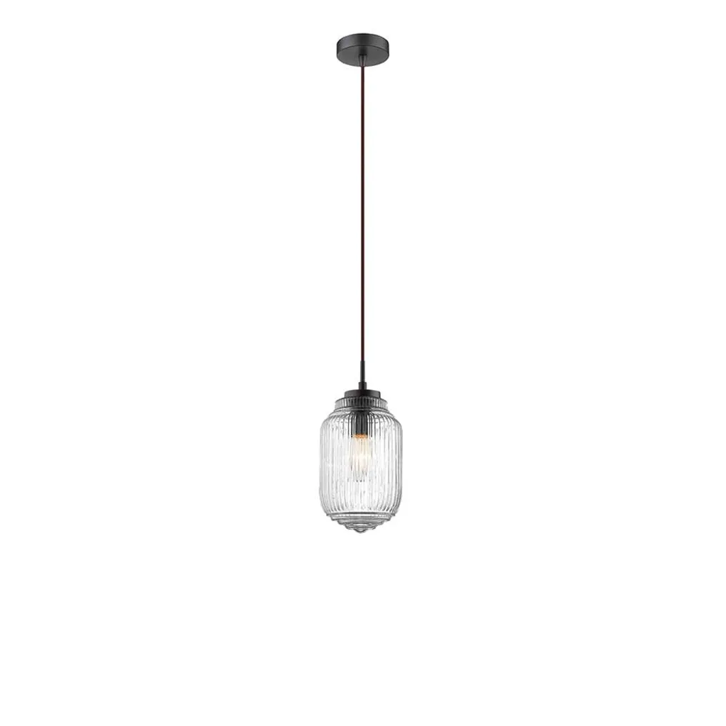 Suspension cuisine et salon Nova Luce Nord verre brun design