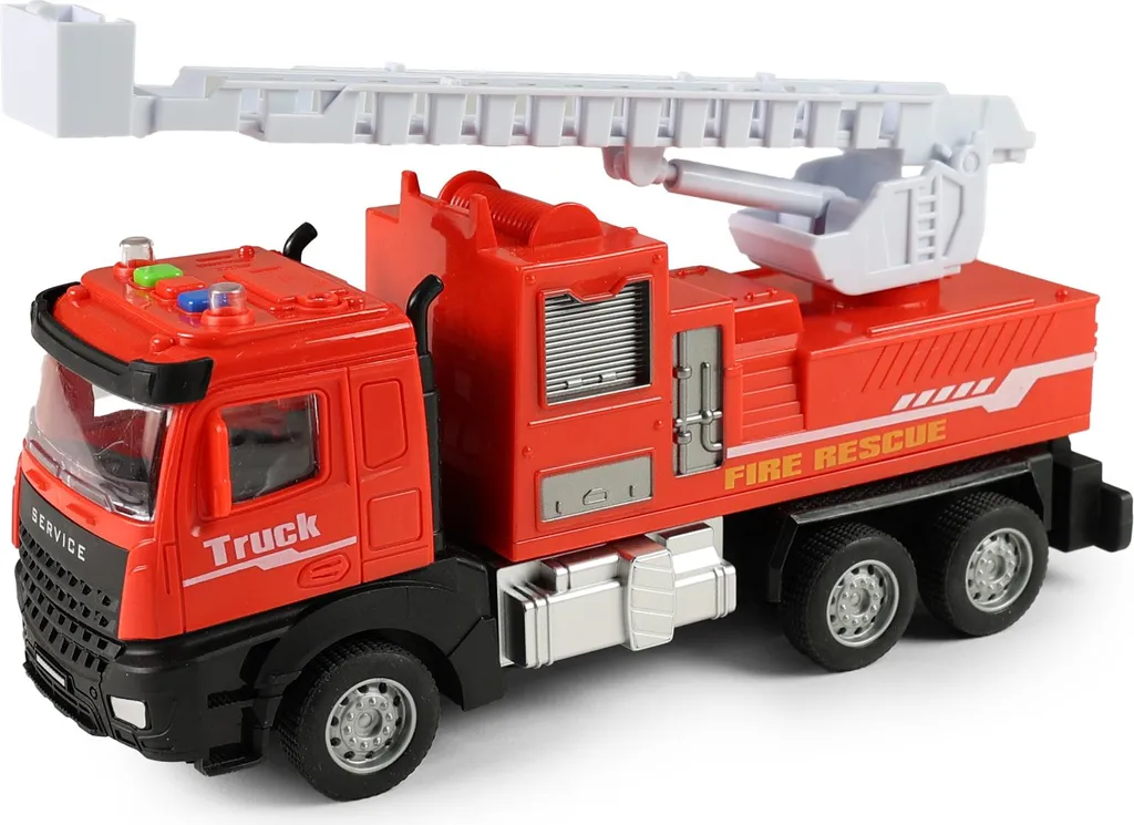 Camion de pompiers robuste avec son et lumière : fini les jouets cassés