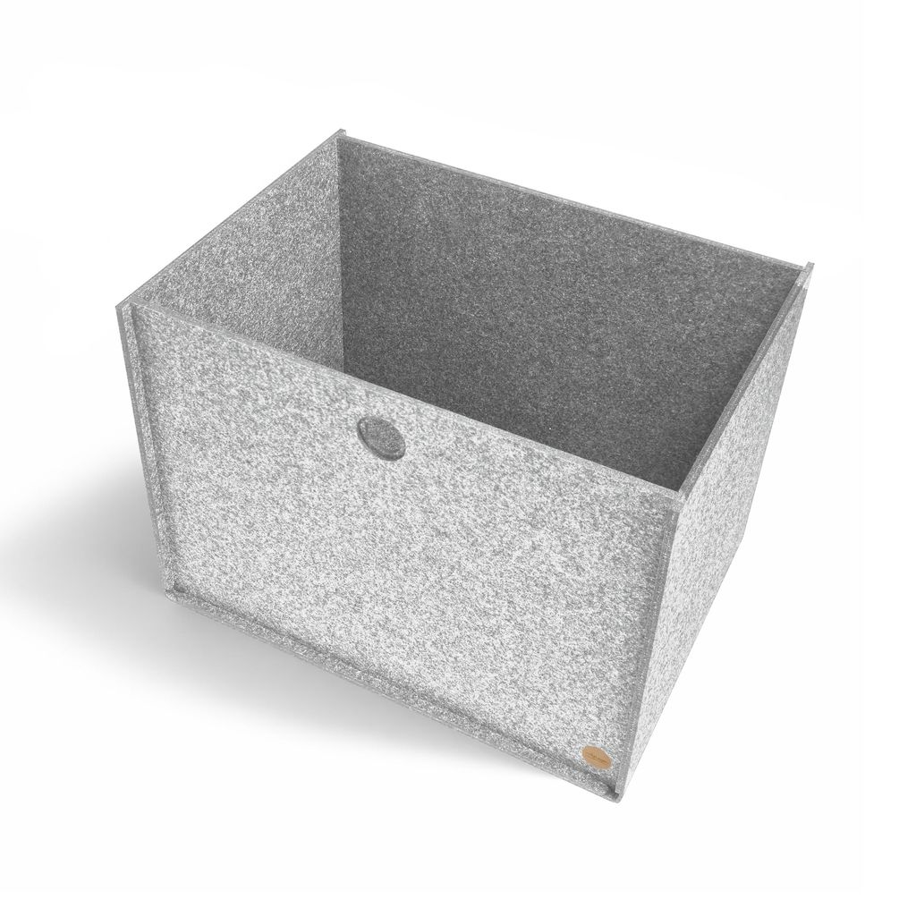 Aufbewahrungsbox CARGA Filz 32 x 44 x 32,5 cm ohne Deckel in hellgrau meliert