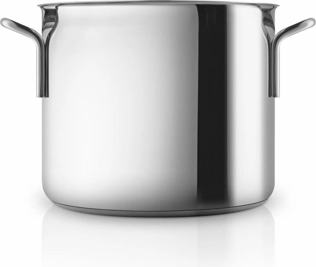 Eva Trio Stainless Steel Topf, Kochtopf, Induktionsgeeignet, Aluminium, Edelstahl, Polished Steel, 4.8 L, 302448