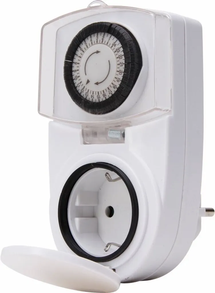 Programmateur de prise journalier mécanique IP44 pour locaux humides 16A