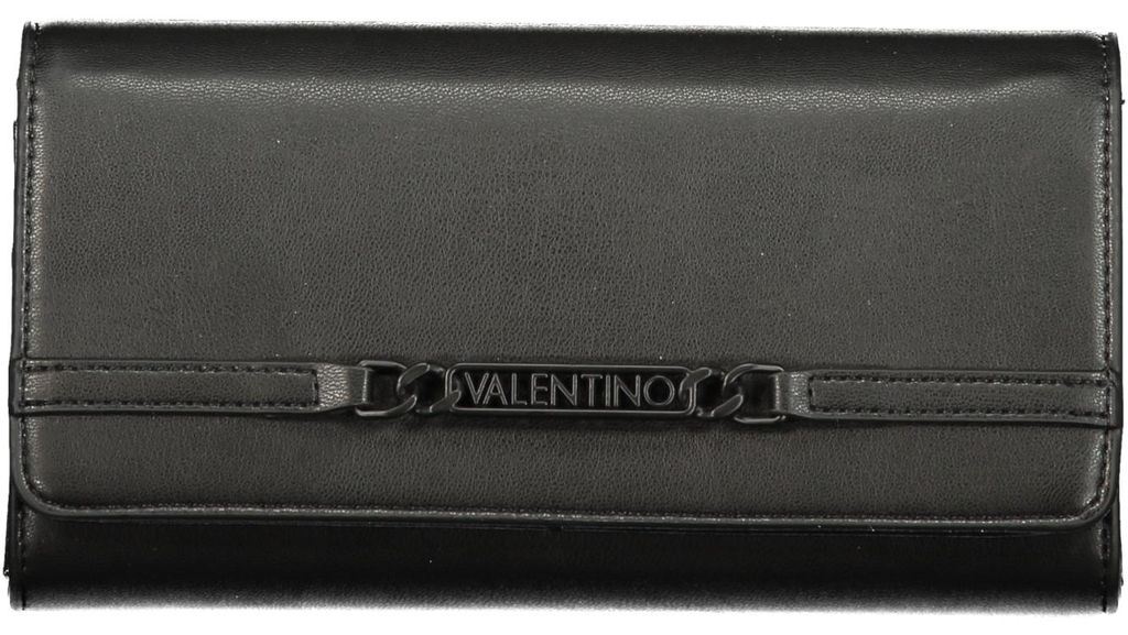 Elegante Damenbrieftasche in Schwarz mit Münzfach und Kontrastdetails
