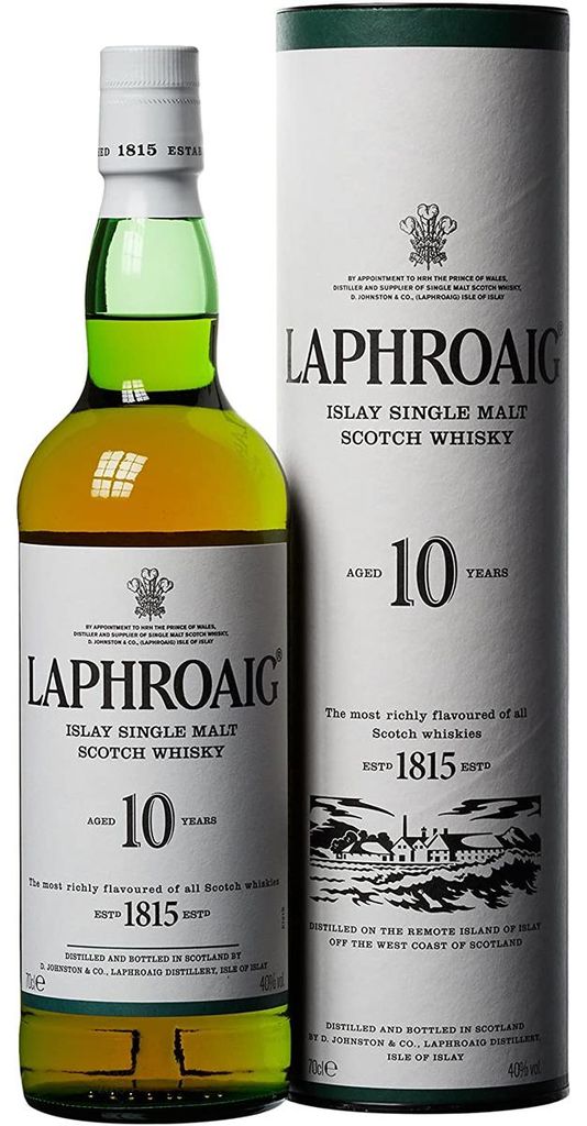 Laphroaig 10 let Islay Single Malt Scotch Whisky v dárkovém Obrázek produktu 