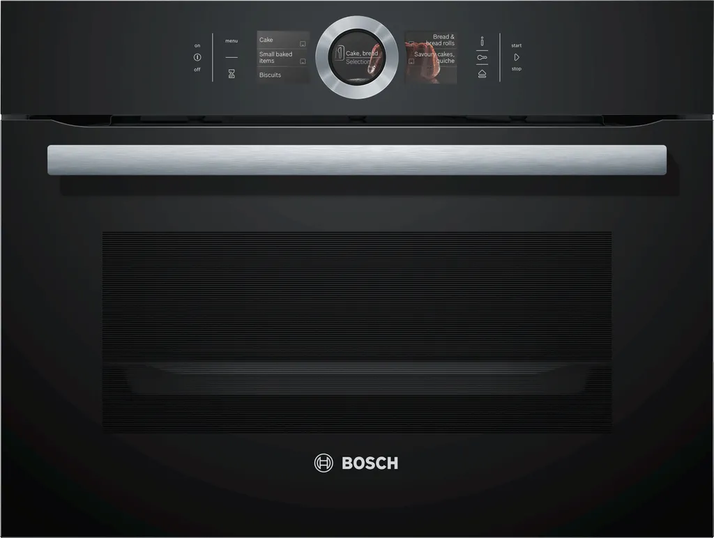 Bosch CSG656RB7, Serie 8, Einbau-Kompaktdampfbackofen, 60 x 45 cm, Schwarz