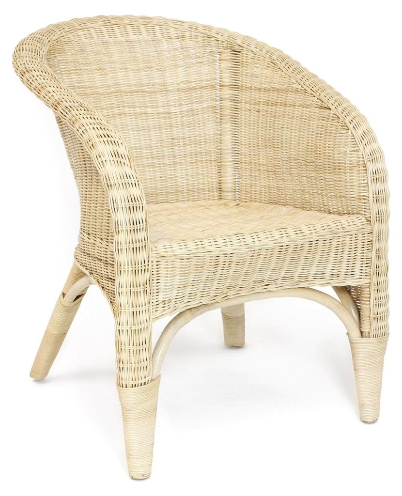Rattan Sessel Comfort für Wohnzimmer, aufwändig verflochten, 63x68x80 cm (B x T x H)