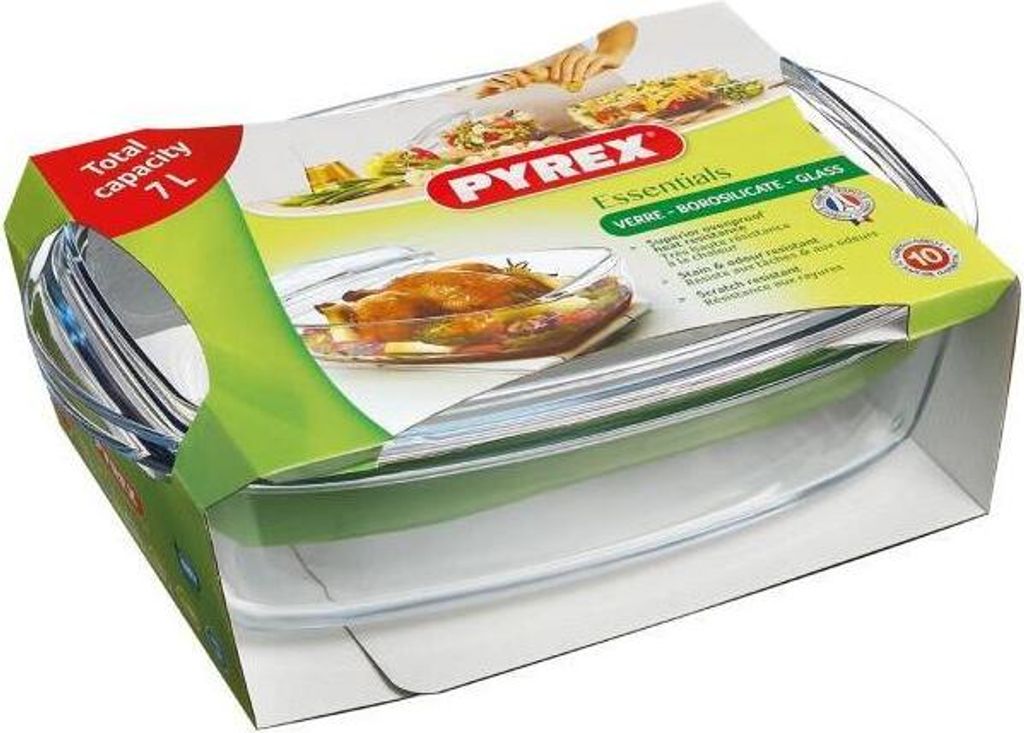PYREX Kasserolle eckig, 4,4 l, mit 2,3 l Deckel, Höhe: 150 Produktbild 5