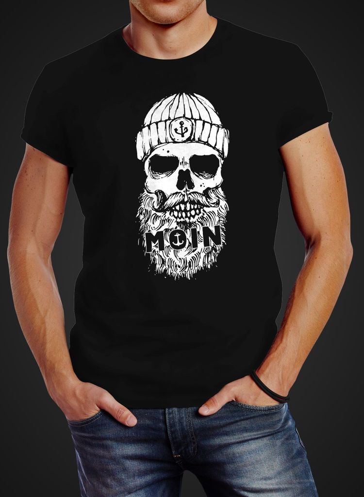 thumbnail image 2 of Men's Moin Hamburg Anchor Slim Fit Neverless® T-Shirt – Cotton – Various Colors 2 of 6