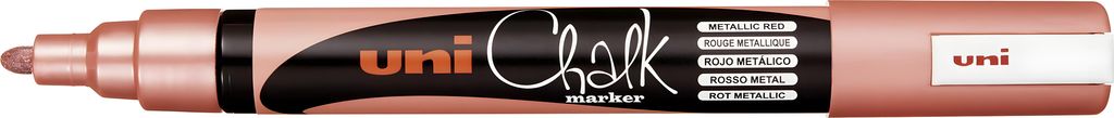 uni-ball Kreidemarker Chalk marker PWE5M rot metallic
