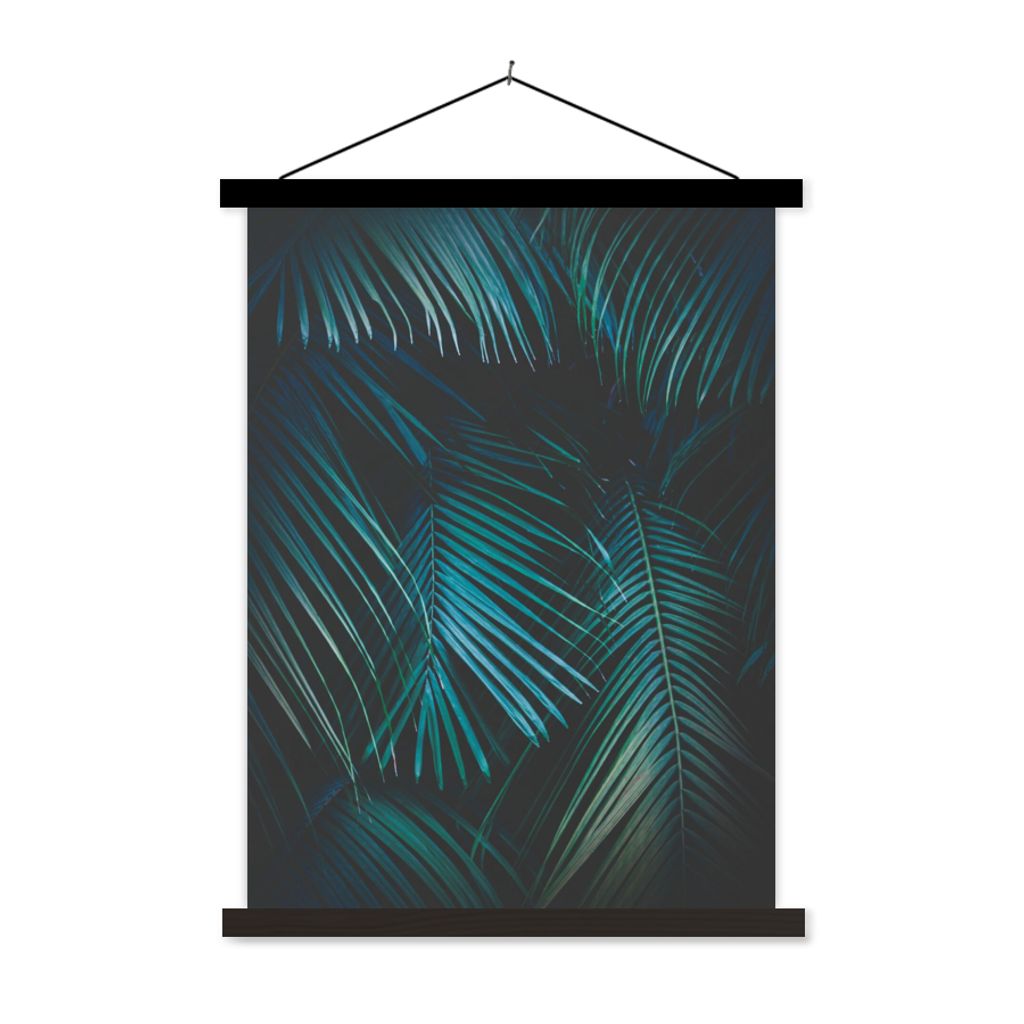 MuchoWow Textilposter Palme - Palmenbaum - Tropisch 40x53 cm mit schwarzem Rahmen - Abbildung