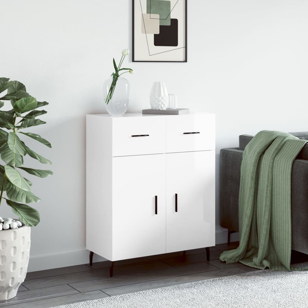 Maison Exclusive - Sideboard Hochglanz-Weiß 69,5x34x90 cm Holzwerkstoff