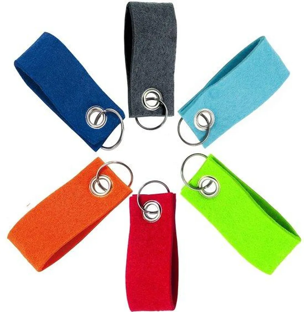 Porte-clés personnalisables en silicone souple avec cordon, lot de 6