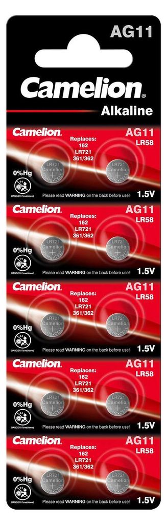 Knopfzelle CAMELION, AG11, 1,5V, Alkaline, 10er-Blister Obrázek produktu 