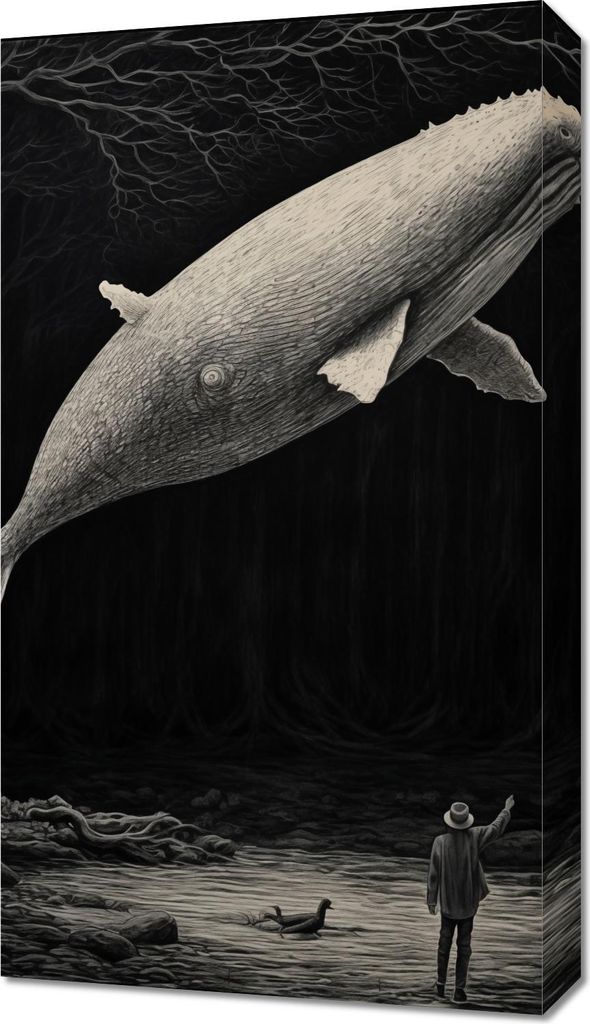 Bild 40x70cm Weißer Wal