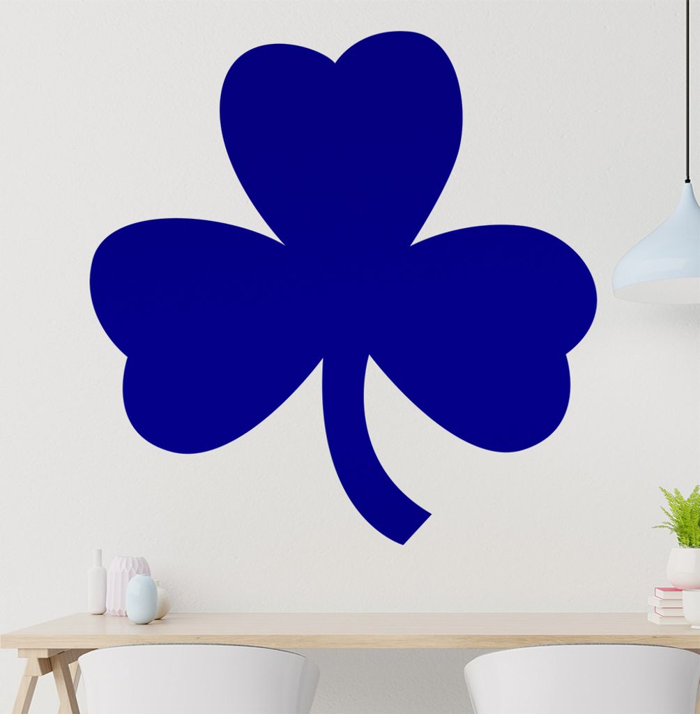 dreiblättriges Kleeblatt Wandtattoo in 6 Größen - Wandaufkleber Wall Sticker - Dekoration, Küche, Wohnzimmer, Schlafzimmer, Badezimmer