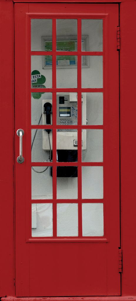 Sanders & Sanders Poster Telefonzelle Rot - 600784 - 90 x 202 cm