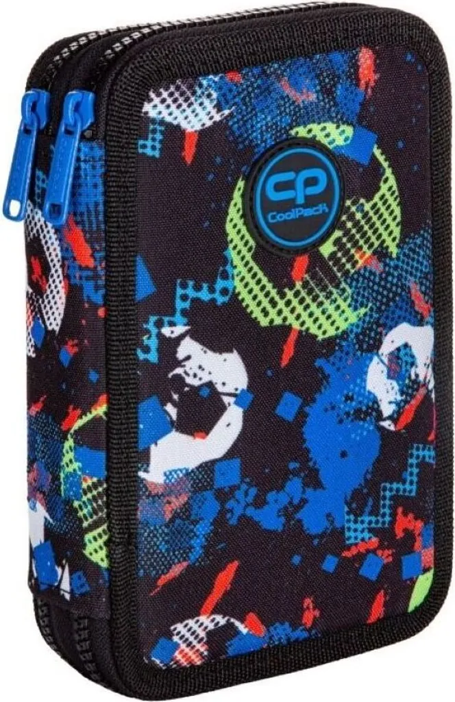Trousse Football CoolPack JUMPER 2 équipée de fournitures scolaires bleu