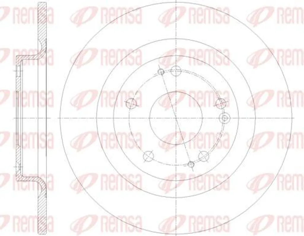 Disque de frein pour entretien Honda Civic REMSA 62101.00 OE 42510TGNG00
