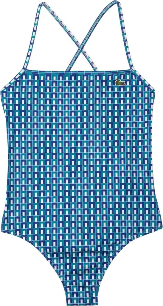 Lacoste - "Robert George" Badeanzug für Damen GT4874 (34 DE) (Blau/Weiß)