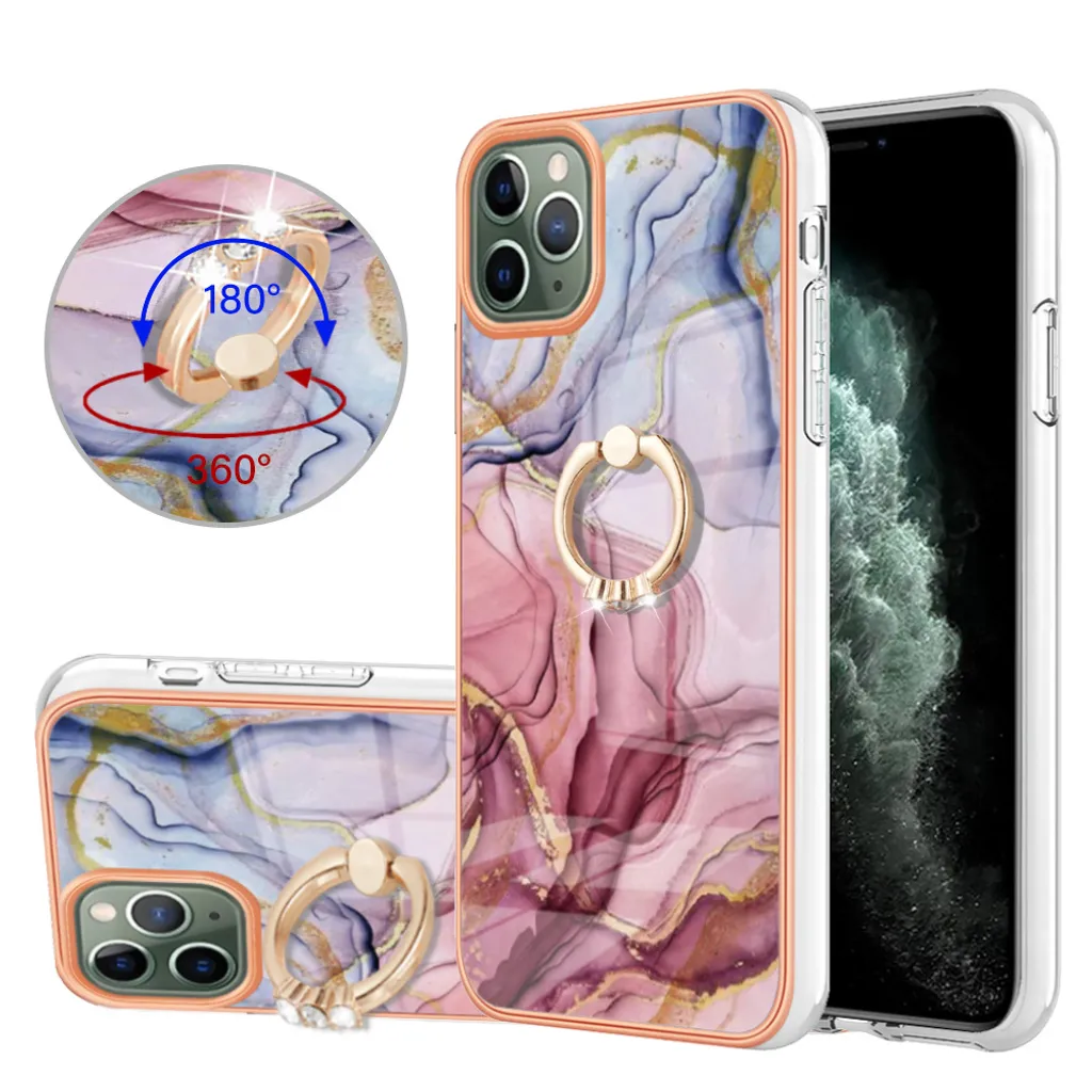 Offerta Custodia iPhone 11 Pro Max con Anello Oro Rosa - Antiurto