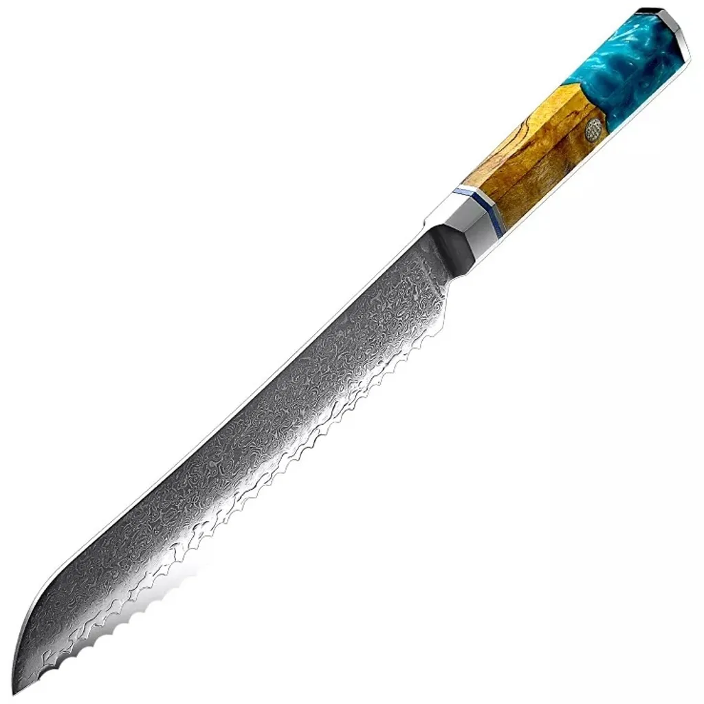 Coltello Pane Damasco Aomoki KP20191 | Acciaio VG10 Alta Precisione