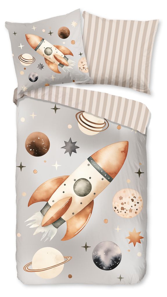 Duvet cover Good Morning 135x200 + 1* 80x80 cm - Rocket in space