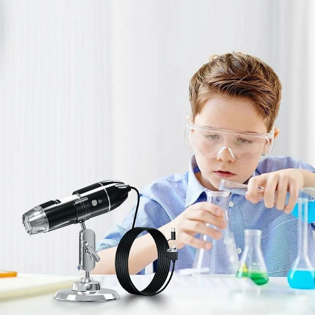 Microscope numérique USB 1600x avec 8 LED réglables pour PC et Android - 10