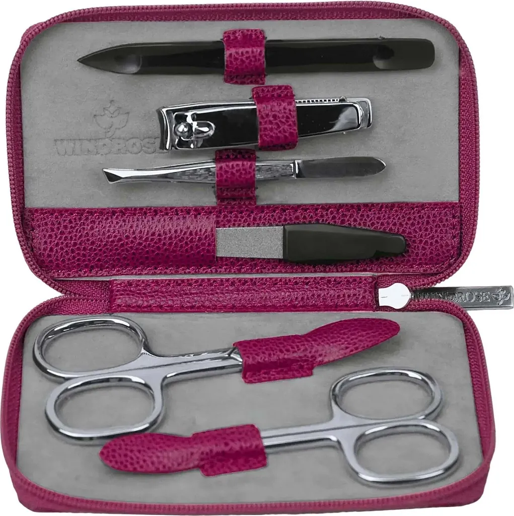 Kit Manicure da Viaggio WINDROSE Beluga Berry | Compatto e Resistente