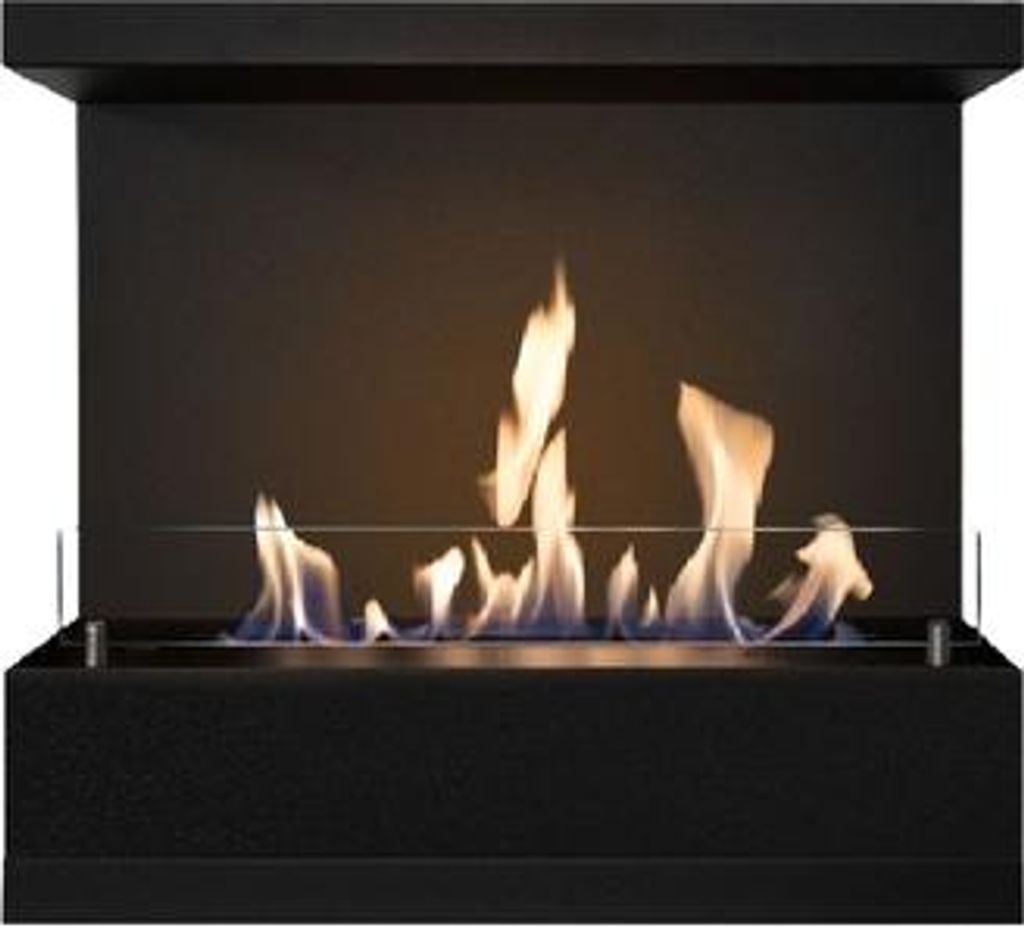 Xaralyn Ethanol-Kamin - Einbaukasten L Panorama - 3 kW Heizung - einfache Installation - sicheres offenes Feuer - Keramik-Ethanolbrenner