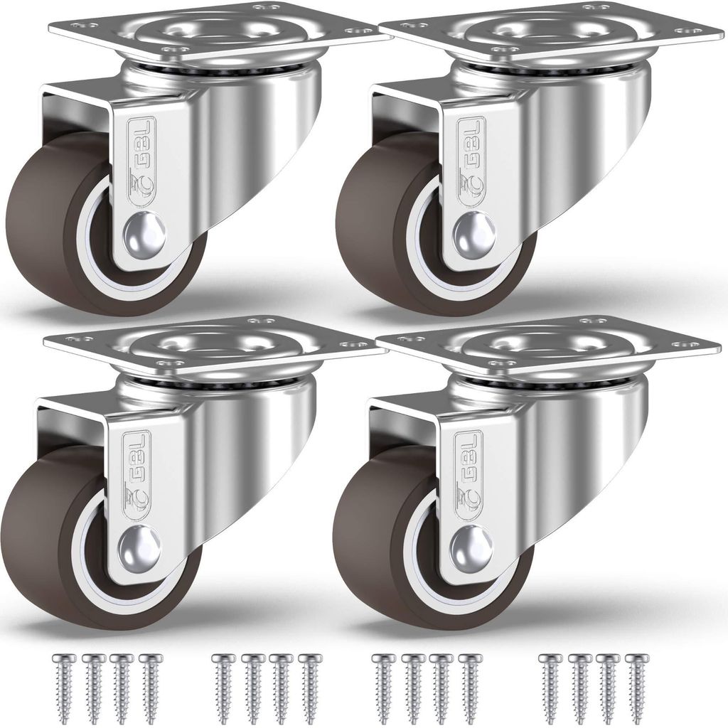 GBL 4x roulettes de meuble petites sans frein - Roulettes Image du produit 