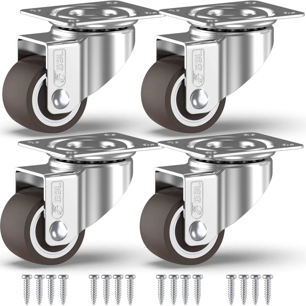Roulettes de transport pour meubles en bois lot de 4 mini roues pivotantes