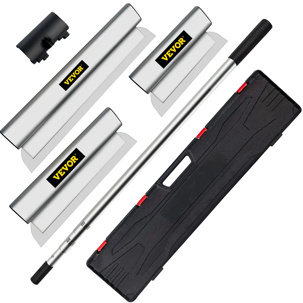 Kit de lissage pour enduit et construction à sec avec spatule large inox