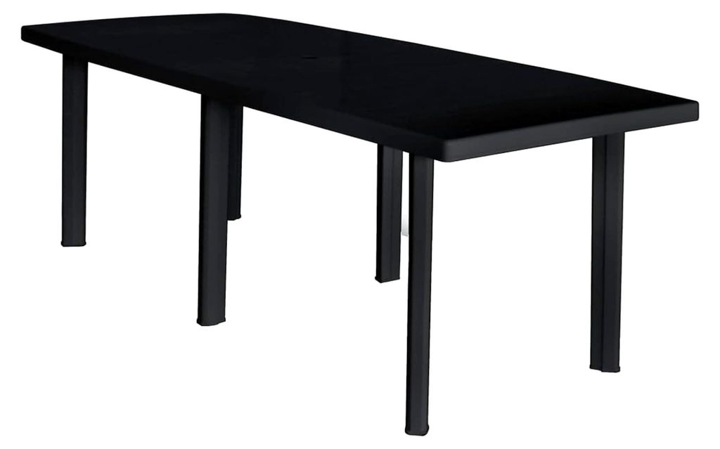 Gartentisch Anthrazit 216 x 90 x 72 cm Gartentisch Ausziehbar TerrassenmöBel Tisch Outdoor Balkontisch Garten MöBel DraußEn Kunststoff