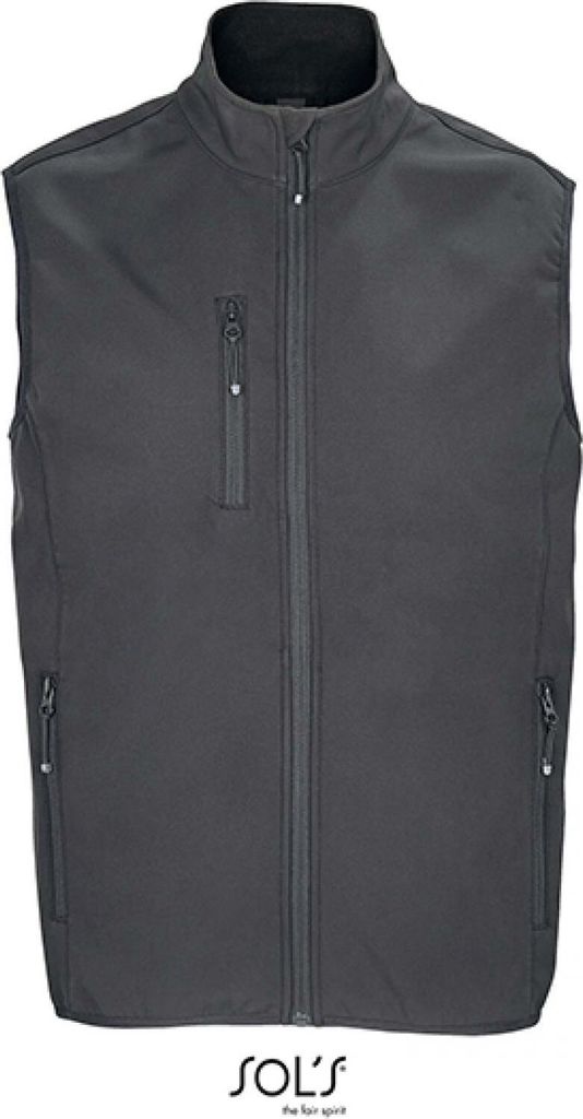 SOLs 03825 | MenŽs Falcon Zipped Herren Softshell Bodywarmer - Farbe: Charcoal Grey (Solid) - Größe: 3XL