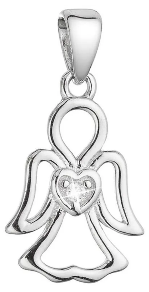 Médaille Ange Argent et Oxyde de Zirconium - Pendentif Femme Chic
