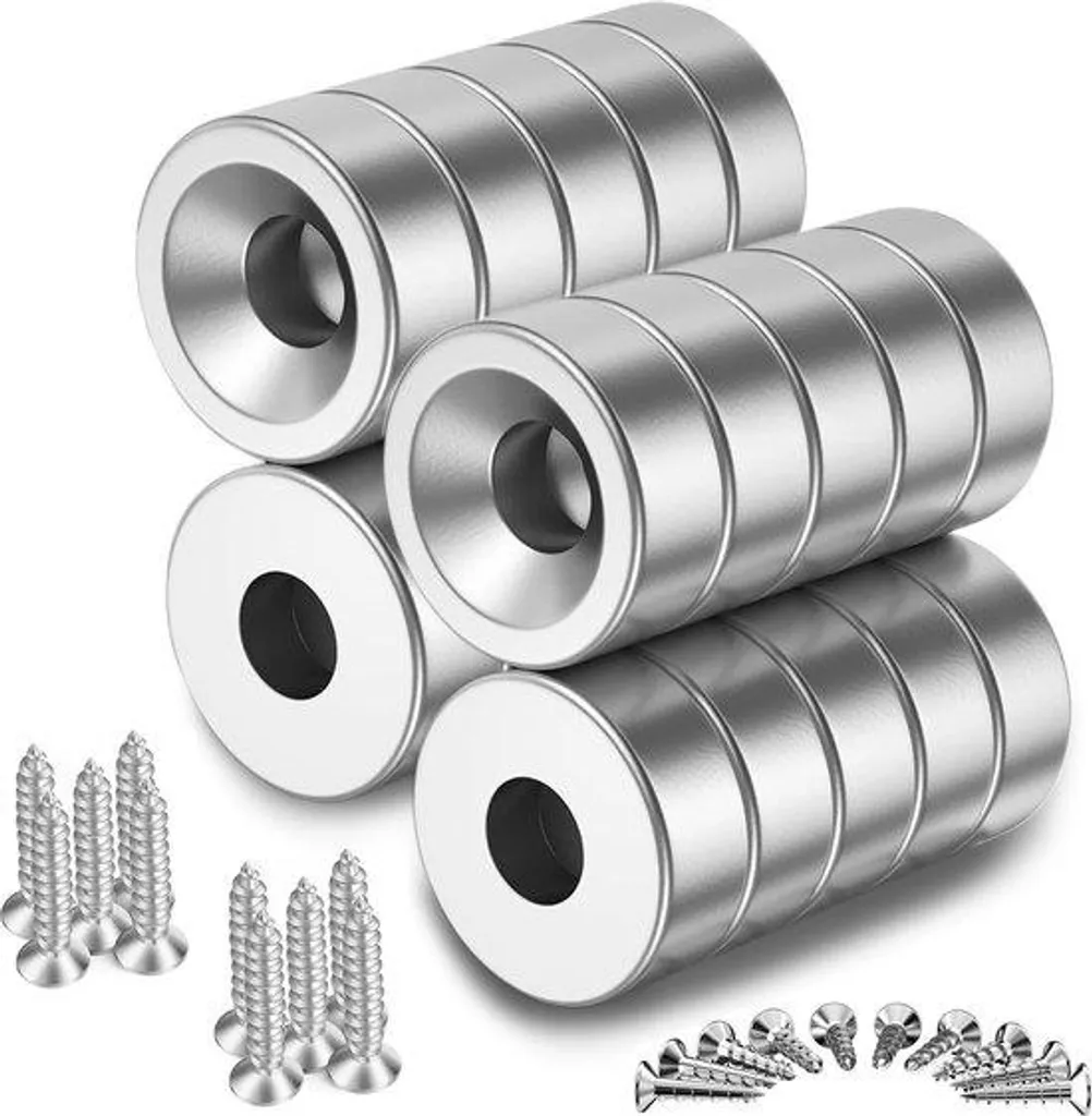 Aimants néodyme 15 x 3 mm x20 - Fixation magnétique forte sans aucun perçage