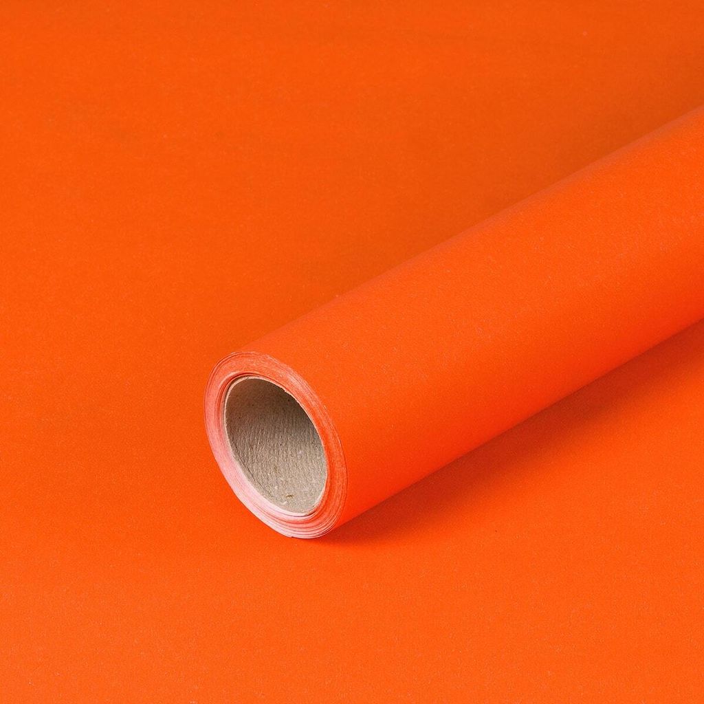 Geschenkpapier Orange 0,70 x 10 m, Recyclingpapier - Produktbild 
