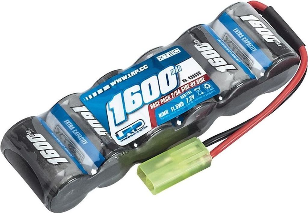 LRP 1600mAh 7.2V NiMH Mini Tamiya 2/3A XTEC Race str Zdjęcie produktu 