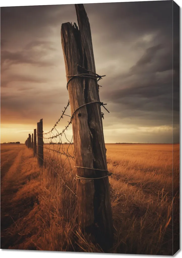 Offerta Quadro 70x100 cm Tramonto al Confine - Tela Economica Qualità