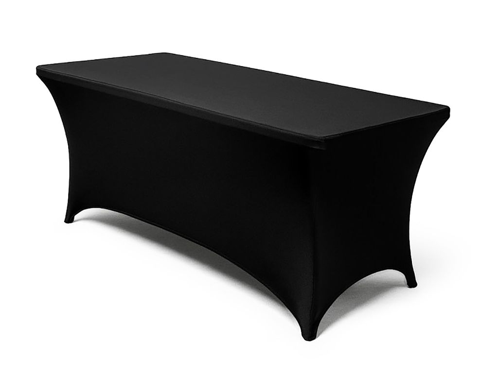 TISCHHUSSE 180x76x75cm Schwarz elastisch rechteckig Stretch Produktbild 
