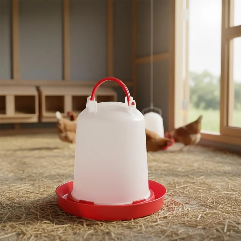 Abreuvoir volaille 6 litres en plastique haute densité pour poules