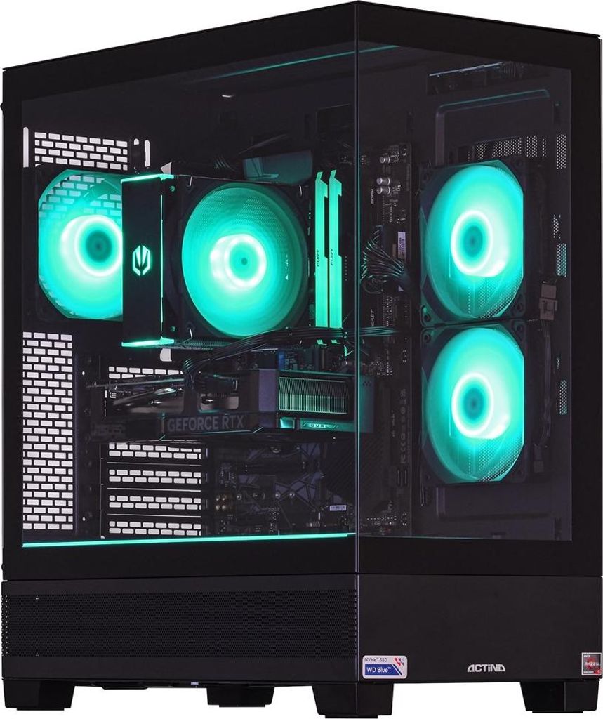 Actina 5901443421085 PC AMD Ryzen 5 5600X 32 GB DDR4-SDRAM 1 TB SSD NVIDIA GeForce RTX 5060 Midi Tower Schwarz