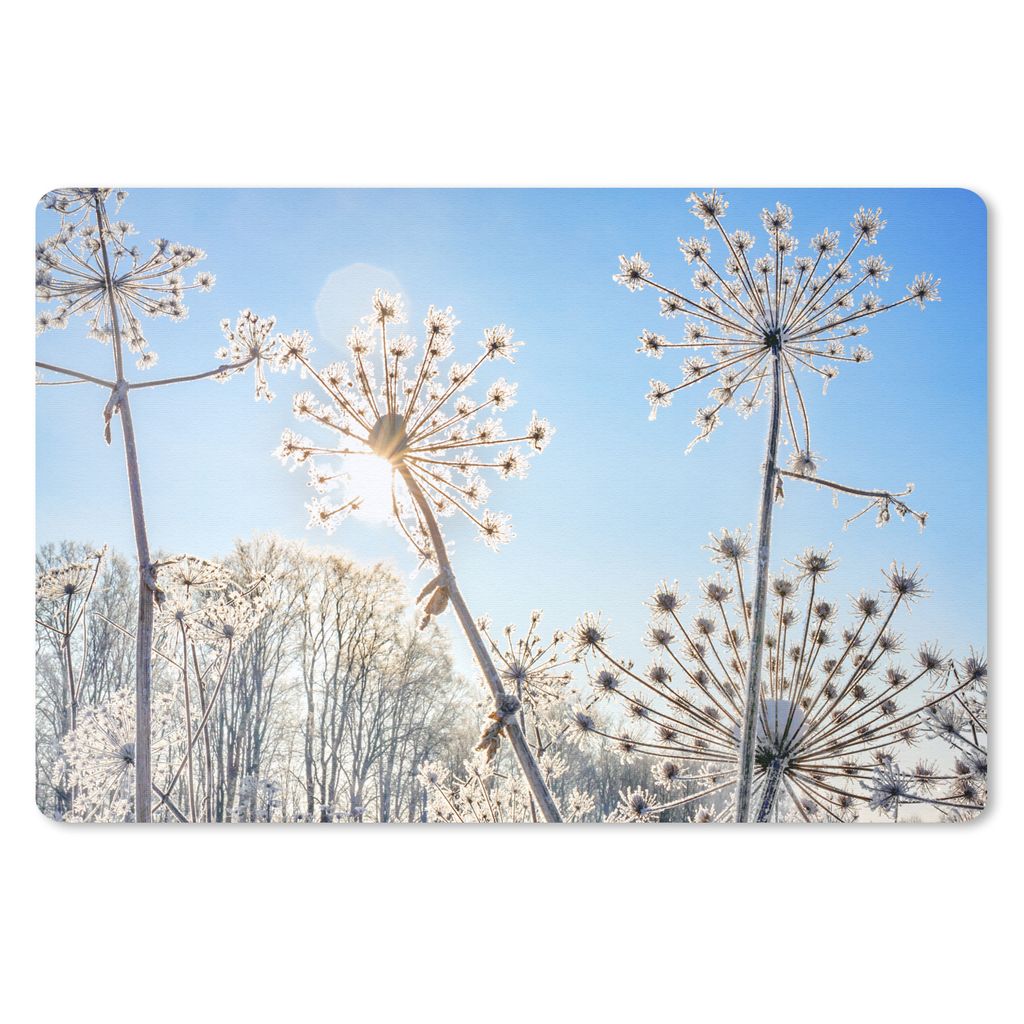 MuchoWow Mauspad Mousepad Pflanzen - Schnee - Stilleben 27x18 cm - Mousepads - Maus Mat - Pad - Mausunterlage - Büroartikel - Desk Matten