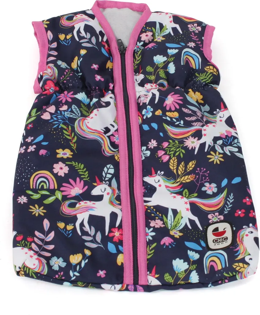 Sac de couchage poupée pour voyager - Motifs Licorne CHIC 2000 45x27 cm