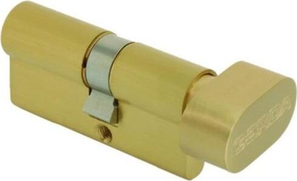 Profilzylinder Gerda E1 30g/30 Messing mit Drehknauf