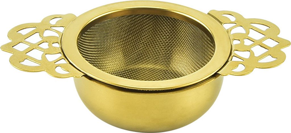 Tee-Ei, Teesieb aus Edelstahl, feinmaschiger Tee-Diffusor mit Doppelgriffen für losen Tee