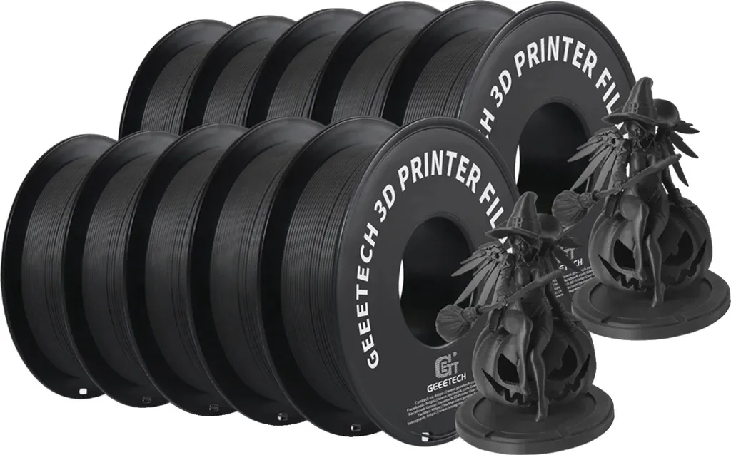 Filament PLA Noir 1,75 mm 10 kg - Idéal pour Prototypage Rapide et Séries