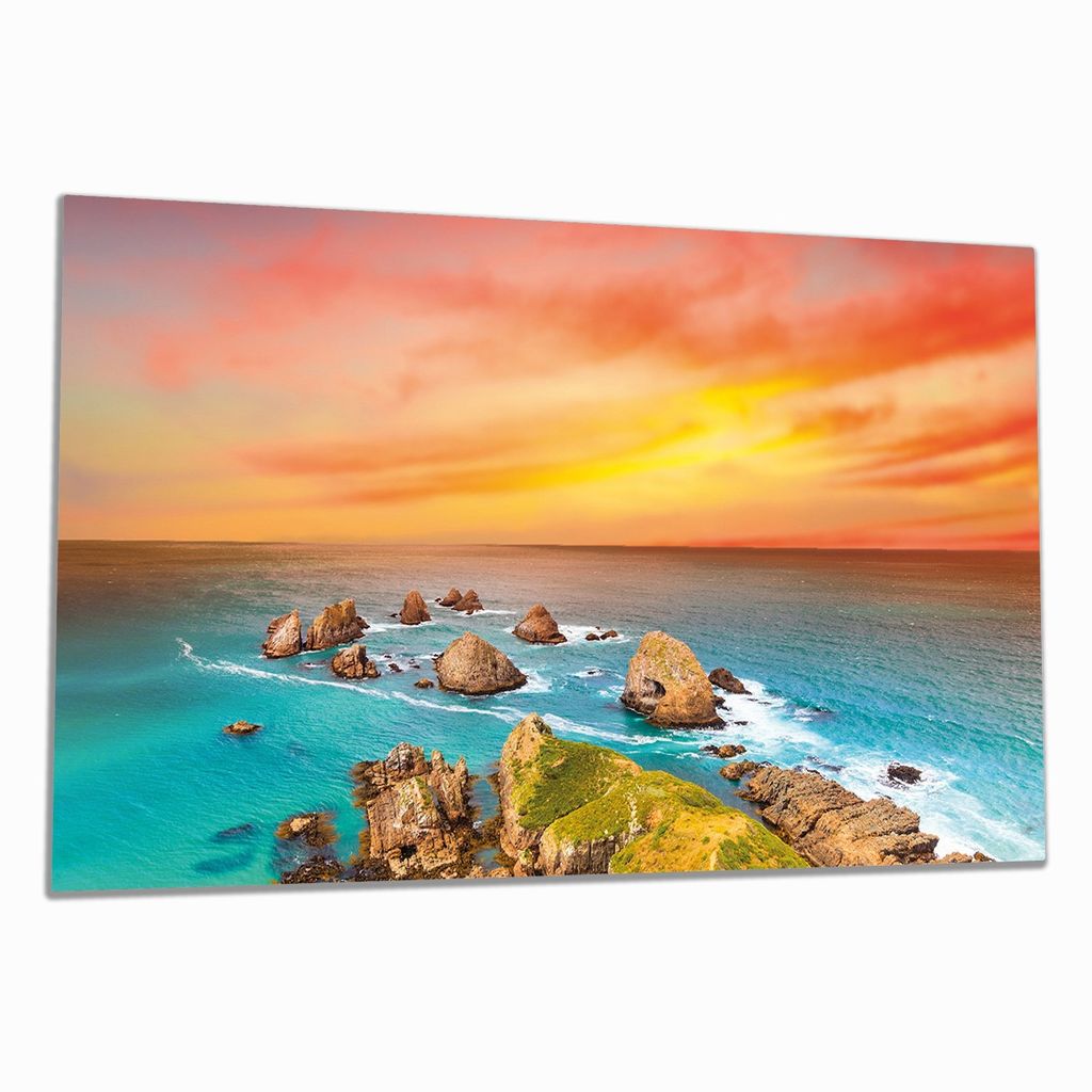 Wallario Herdabdeckplatte aus Glas, Größe 90 x 52 cm 1-teilig, Motiv Himmel am Abend